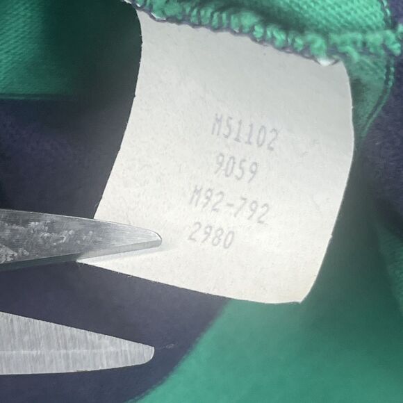 Duck Head M Green Blue Striped Pocket T Vintage 90s Single Stitch - Picture 6 of 9